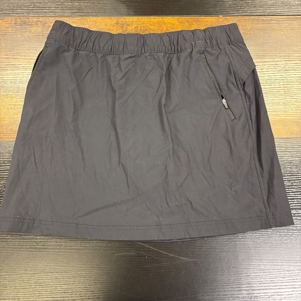 Eddie Bauer Black Nylon Spandex Cargo Skirt Women's Size 14‎ Athletic Outdoor